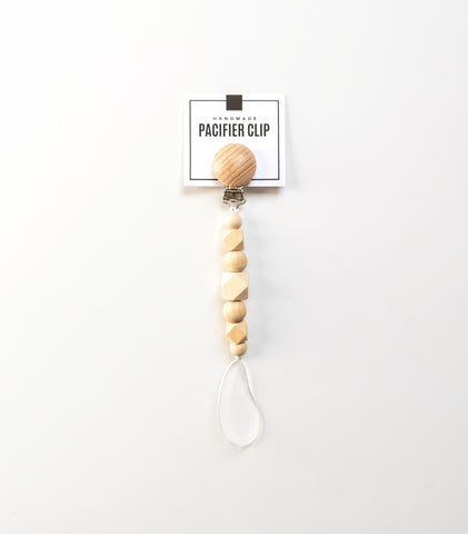 Natural Wooden Pacifier Clip